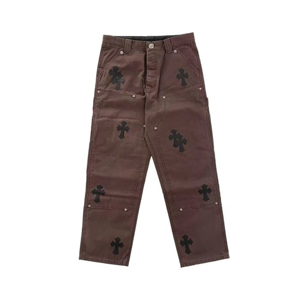 Jeans con croce nera Chrome Hearts