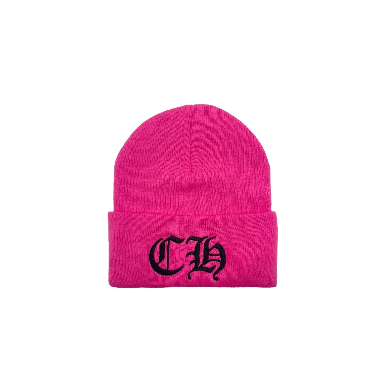 Chrome Hearts Ch Logo Ricamato Rosa Beanie Chrome Hearts Ch Logo Ricamato Rosa Beanie